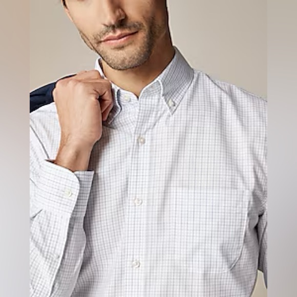 J. CREW: Classic Bowery Slim Button Down Shirt in Blue - Picture 9 of 10